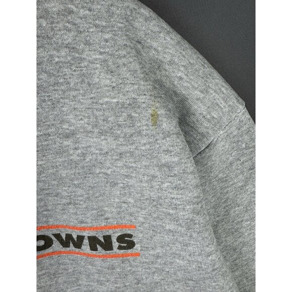 Vintage 90s Cleveland Browns NFL Football Dawg Pound Grey Crewneck Sweater Large - Picture 9 of 15
